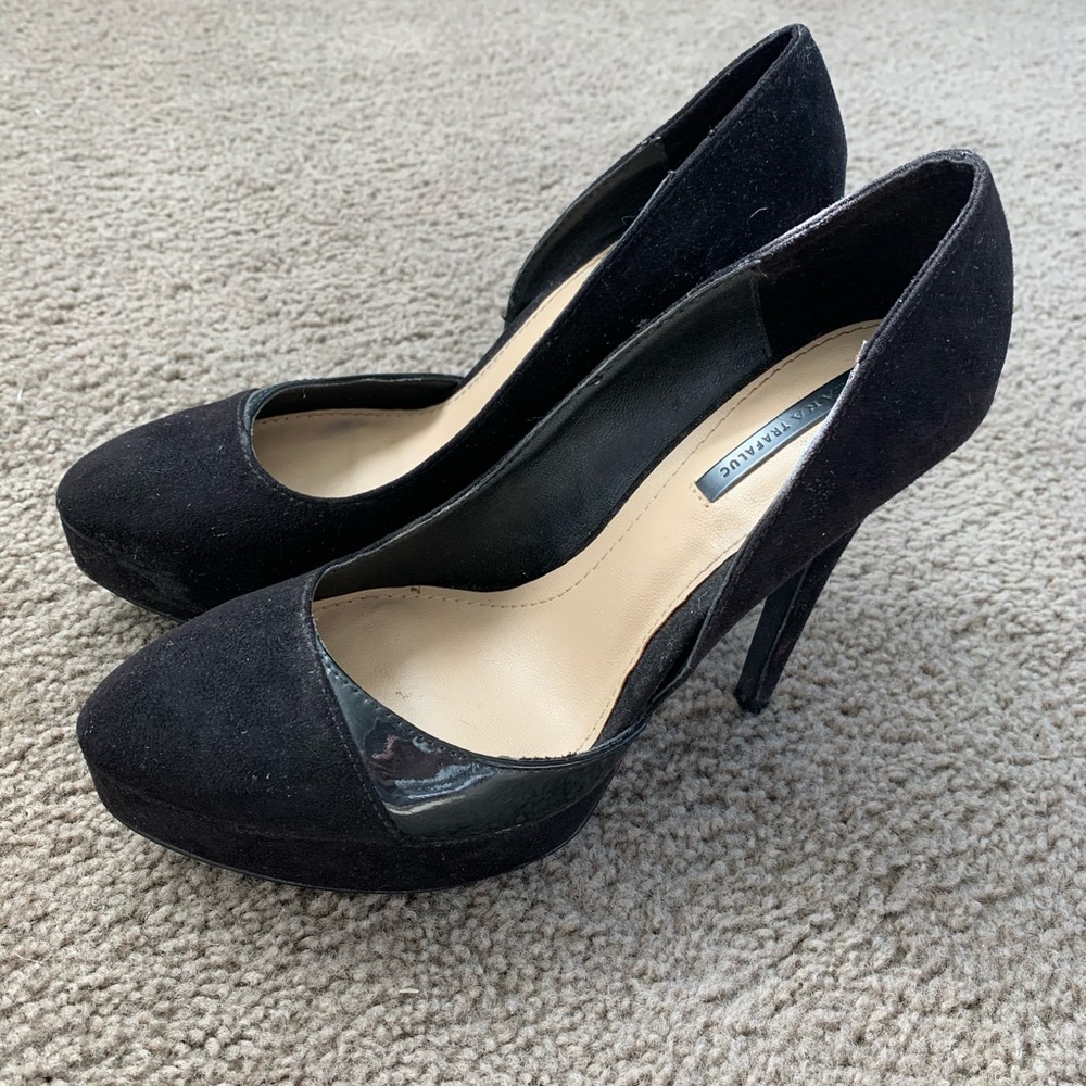 Zara black heels shoes size 6.5 / 37